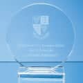 15cm x 12mm Clear Glass Circle Award