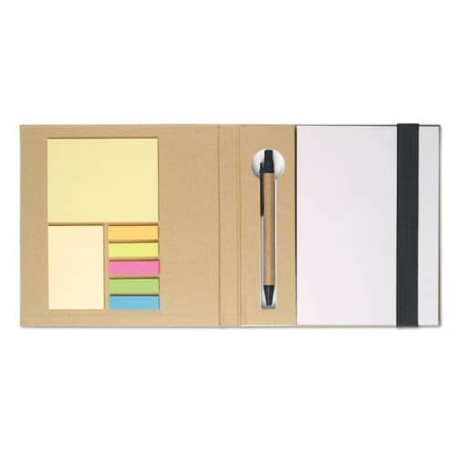 QUINCY Notebook with memo set and pen