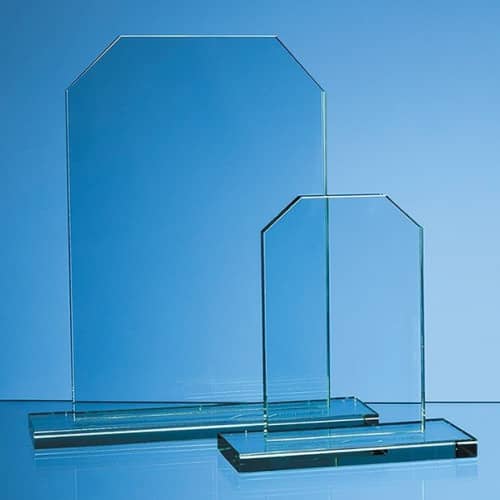15cm x 12mm Jade Glass Honour Award