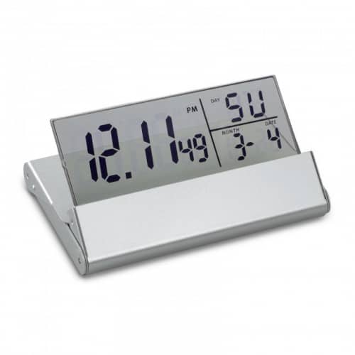 Desk clock with alarm function LIVERPOOL SILVER