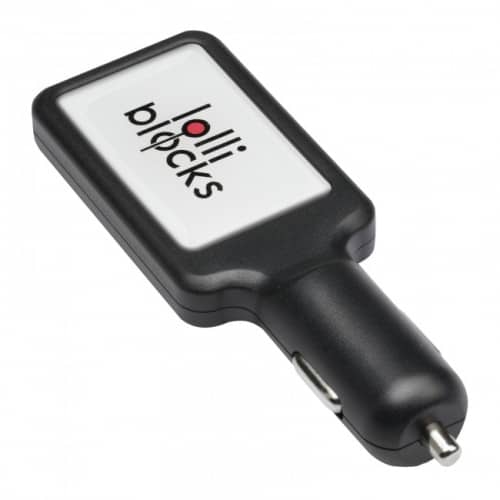 USB car charger adapter LOLLIBLOCKS-CAR CHARGER BLACK