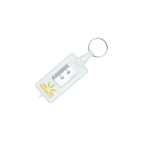 Recycled Tyre Thread Gauge Keyring (Line Colour Print)
