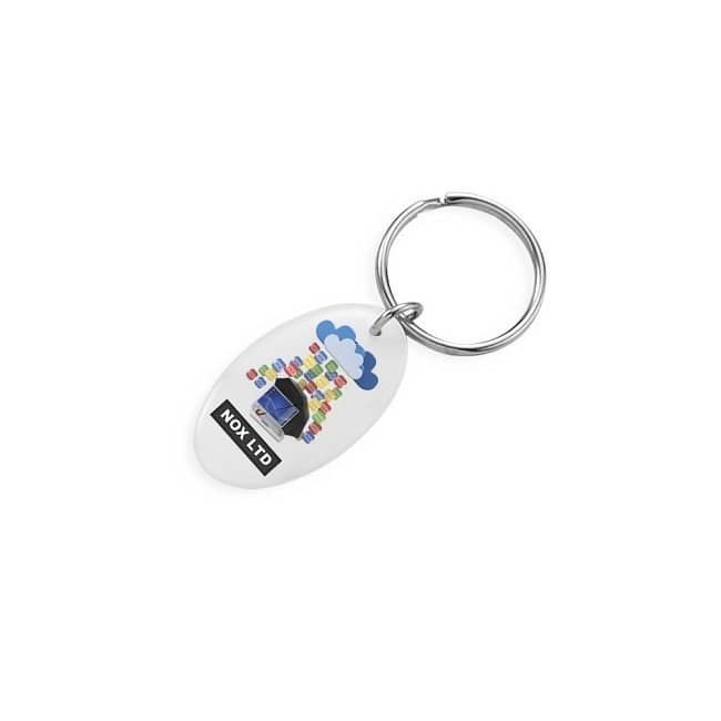 Double Domed Key Ring - Oval