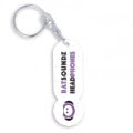 Recycled NEW £ Trolley Stick Oblong Keyring