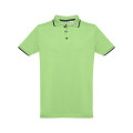 THC ROME. Men's Polo Shirt with contrast colour trim and buttons