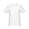 THC MONACO WH. Men's short-sleeved piqué polo shirt in 100% cotton