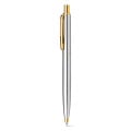 SILVERIO. Metal ball pen with shiny barrel and clip