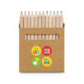COLOURED. Pencil box with 12 coloured pencils