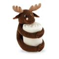 MOOSE. Plush reindeer with polar fleece blanket (180 g/m²)