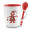 CLAUS Mug with spoon 250ml