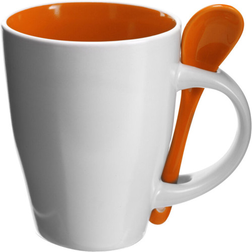 Coffee mug with spoon (300ml)