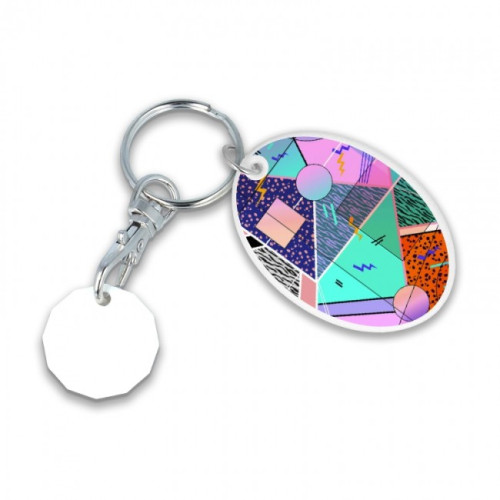 Trolley Mate Keyring Oval - 12 sided