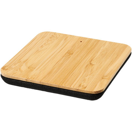 Leaf 5W bamboo and fabric wireless charging pad