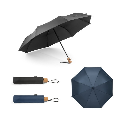 RIVER. Telescopic umbrella in PET (100% rPET) with automatic opening and closing