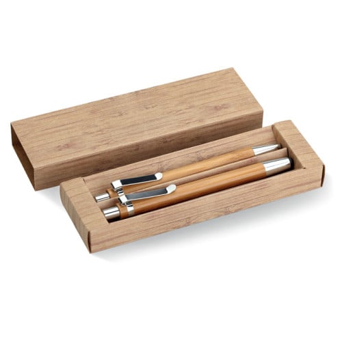 BAMBOOSET Bamboo pen and pencil set