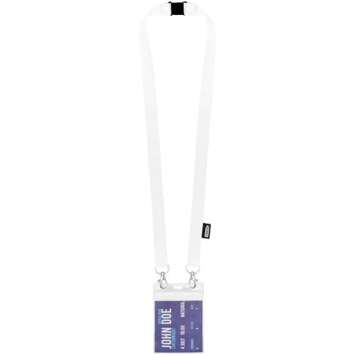 Adam recycled PET lanyard with two hooks