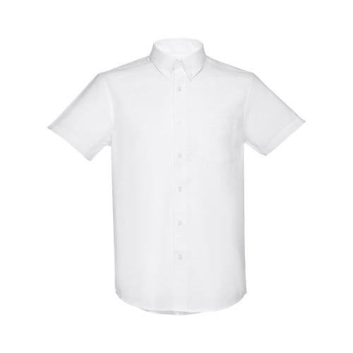 THC LONDON WH. Men's short-sleeved oxford shirt. White
