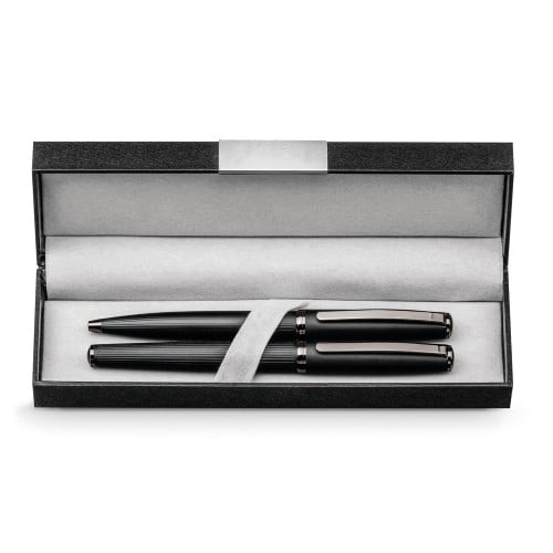 IMPERIO. Metal rollerball and ballpoint set
